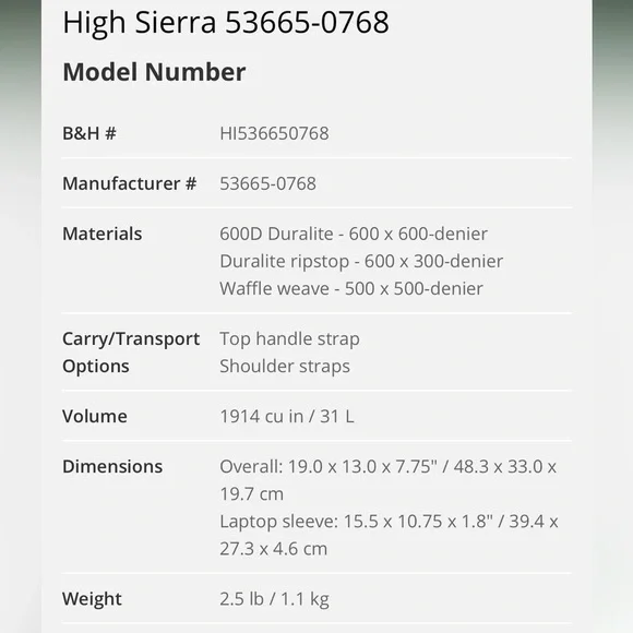 High Sierra Unisex Swerve Charcoal Grey and Hyperdots Laptop Backpack EUC - Picture 12 of 12